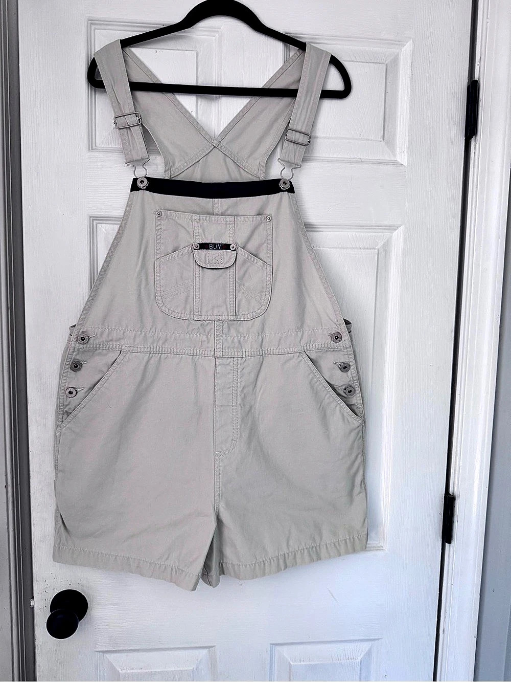 B.U.M. Equipment Vintage 90s Khaki Utility Shortalls Utility Shortalls Gray XL